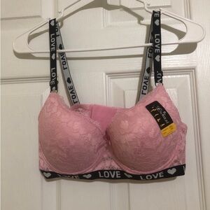Lukasi Pink Lace Underwire Push-up Bra size 38D